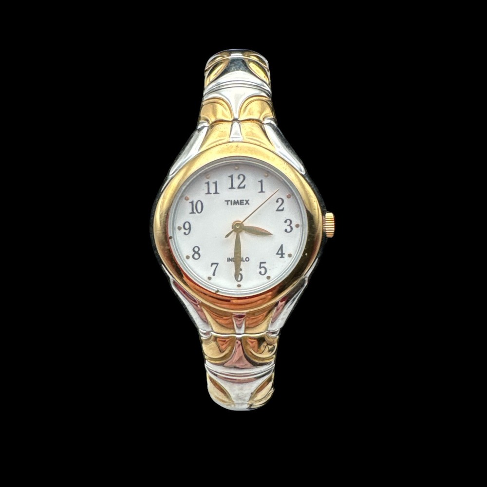Timex Indiglo Two Tone Analog Women's Watch Untested